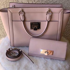 Pink Michael Kors Purse & Wallet